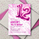 Search for girls 12th birthday invitations For her
