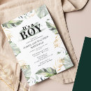 Search for palm leaves baby shower invitations Safari