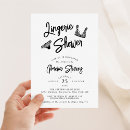 Search for modern script bridal shower invitations Black