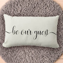 Search for be our guest pillows Black and white