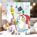 Search for forest animals christmas cards Retro