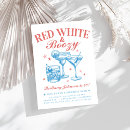 Search for red white birthday invitations Modern