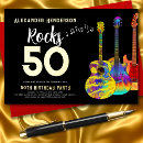 Recherche de rock and roll anniversaire invitations Rockstar