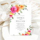 Search for bright color wedding invitations Floral