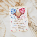 Search for confetti gender reveal invitations Ice cream
