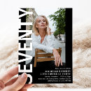 Search for photo 70th birthday invitations Simple