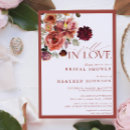 Search for fall in love bridal shower invitations Terracotta