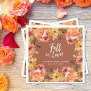 Search for fall floral napkins Bridal shower