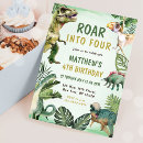 Search for roar birthday invitations Dinosaur 4th birthday
