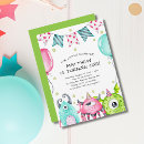 Search for little monster birthday invitations Turning one