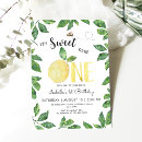 Search for lemon 1st birthday invitations Fruit