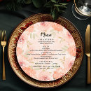 Search for watercolor orange florals wedding menus Elegant