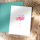 Search for pink watercolor flamingo cards Tropical