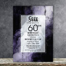 Search for purple 60th birthday invitations Black