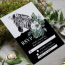 Search for zebra rsvp cards Elegant