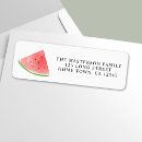 Search for watermelon return address labels Watercolor