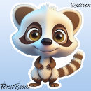 Search for cartoon raccoon stickers Wildlife