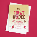 Search for my rodeo 1st birthday invitations Girl