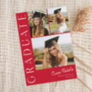 Search for red graduation invitations Red and white