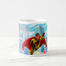 Search for red superhero mugs Comic book style