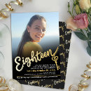 Search for eighteen birthday invitations Gold