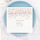 Search for rose gold wedding napkins Script