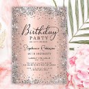 Search for silver 60th birthday invitations Rose gold
