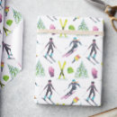 Search for ski christmas wrapping paper Watercolor