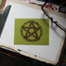Recherche de pentagramme cartes postales Wicca
