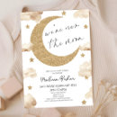 Recherche de moon baby shower invitations Lune de croissant