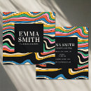 Search for retro business cards Rainbow