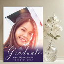Search for purple and white graduation invitations Grad party