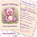 Search for bear first birthday cards For her