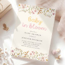 Search for beige floral invitations Baby in bloom