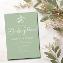 Recherche de sage green baby shower invitations Chic
