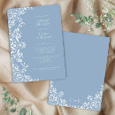 Recherche de dusty blue floral rehearsal dinner invitations Vintage