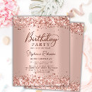 Search for rose gold foil birthday invitations Modern stylish