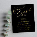 Search for black and gold engagement party invitations Elegant