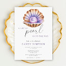 Search for pearl baby shower invitations Seashell