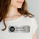 Search for silver name tags Plastic with magnetic backing