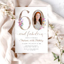 Search for spring 60th birthday invitations 60 and fabulous