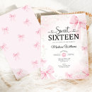 Search for sixteen birthday invitations Girly feminine