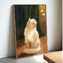 Recherche de vintage de chat art Blanc