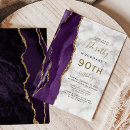 Search for purple 90th birthday invitations Modern