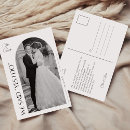 Search for we got married postcards Elegant modern minimalist stylish