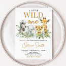 Search for wild animal invitations A little wild one
