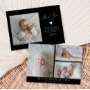 Recherche de remerciements noir invitations Simple