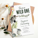 Search for safari 1st birthday invitations One year old