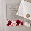Search for red rose quinceanera invitations Roses