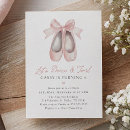 Search for ballet shoes invitations Pink bow